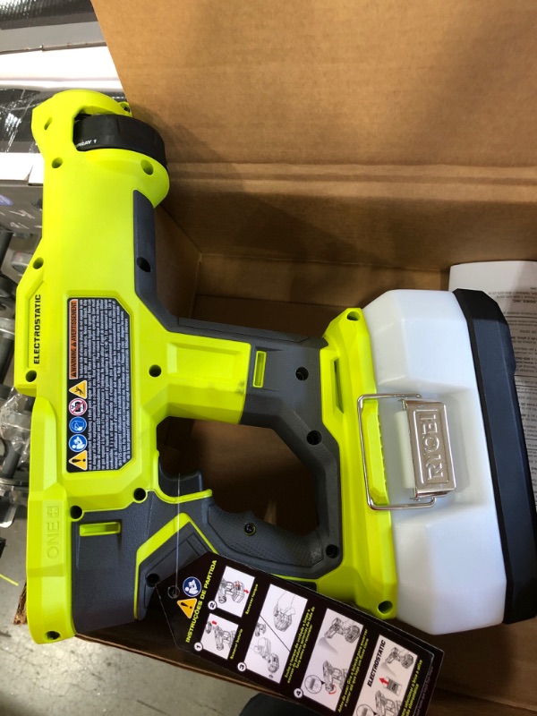 Photo 2 of RYOBI ONE+ 18V Cordless Handheld Electrostatic Sprayer (Tool Only)