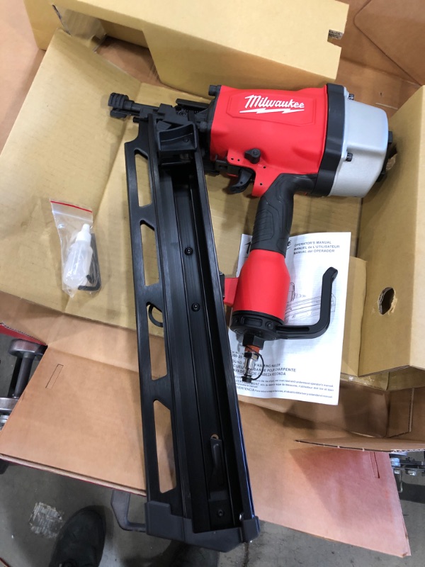 Photo 1 of Milwaukee Pneumatic 3-1/2 in. 21 Degree Full Round Head Framing Nailer