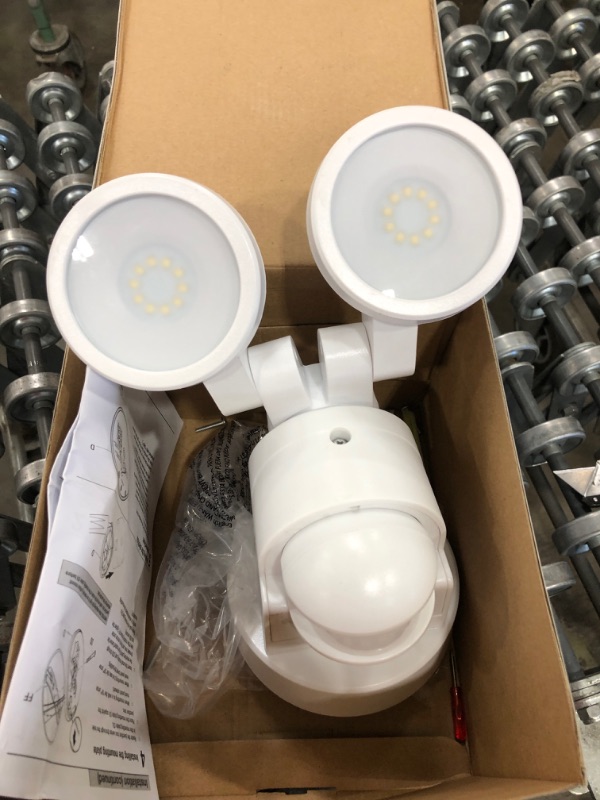 Photo 2 of **parts only*** Defiant 180° White Motion Activated Outdoor Integrated LED Twin Head Flood Light