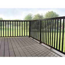 Photo 1 of **INCOMPLETE**Peak Aluminum Railing 6 ft. Black Aluminum Wide Picket and Spacer**PICKETS ONLY**