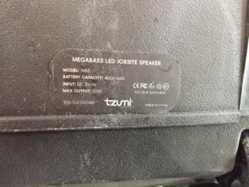 Photo 5 of Tzumi
Megabass LED Jobsite Speaker