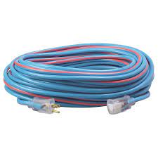 Photo 1 of Southwire 50 ft. 12/3 SJTW Hi-Visbility Multi-Color Outdoor Heavy-Duty Extension Cord with Power Light Plug