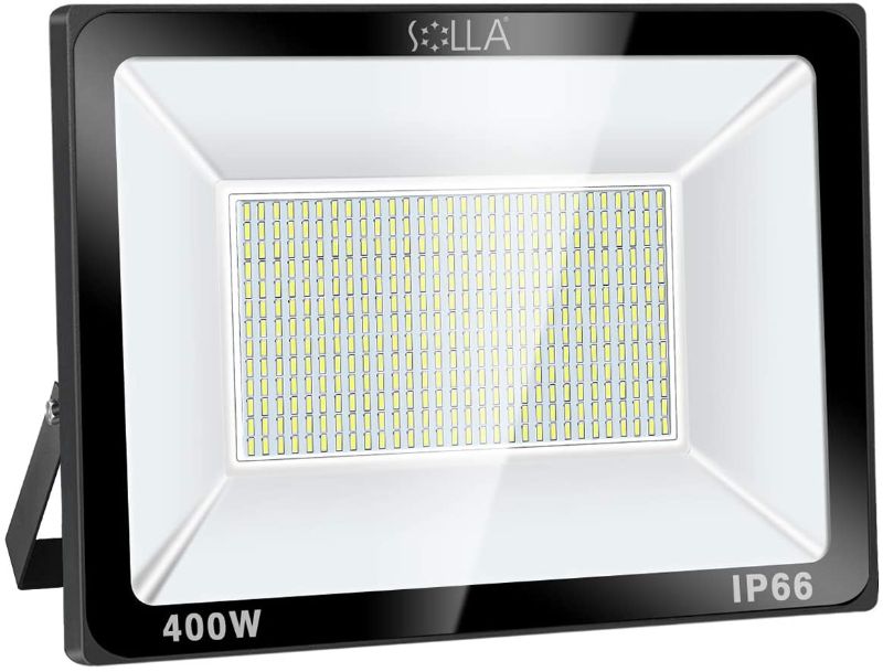 Photo 1 of SOLLA 400W LED Flood Light, IP66 Waterproof, 32000lm, 2140W Equivalent, Super Bright Outdoor Security Lights, 6000K Daylight White, Floodlight Landscape Wall Lights
