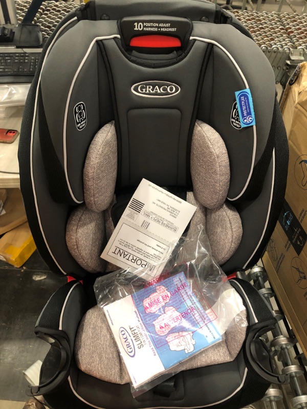 Photo 2 of Graco SlimFit 3 in 1 Car Seat -Slim & Comfy Design Saves Space in Your Back Seat, Darcie, One Size
