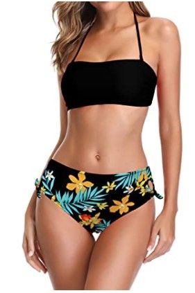 Photo 1 of MEDIUM High Cut High Waisted Cheeky Two Piece Swimsuit