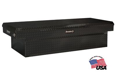 Photo 1 of 18 in. x 27 in. x 71 in. Black Diamond Tread Aluminum Crossover Truck Tool Box
