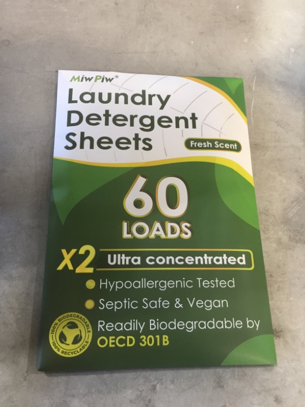 Photo 2 of Miw Piw Laundry Detergent Sheets - 60