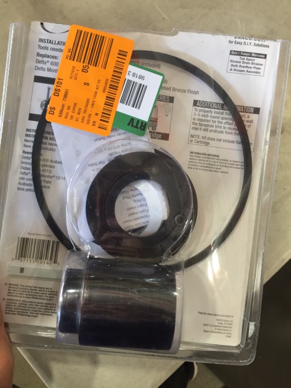 Photo 3 of 1-Handle Valve Trim Kit in Oil Rubbed Bronze for Delta Tub/Shower Faucets  (Valve Not Included)