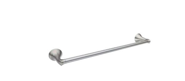 Photo 1 of Darcy 24 in. Towel Bar with Press and Mark in Brushed Nickel