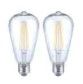 Photo 1 of 75-Watt Equivalent ST19 Antique Edison Dimmable CEC Clear Glass Filament Vintage Style LED Light Bulb Daylight (4-Pack)
