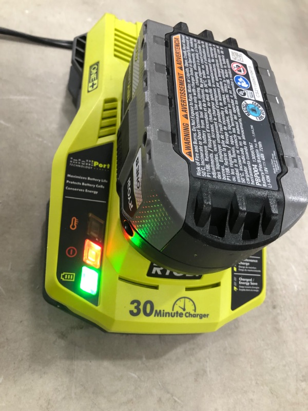 Photo 2 of (GREEN LIGHT BLINKS)
RYOBI ONE+ 18V High Performance Lithium-Ion 4.0 Ah Battery and Charger