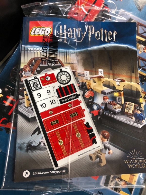 Photo 4 of LEGO Harry Potter Hogwarts Express 75955 Toy Train Building Set Includes Model Train and Harry Potter Minifigures Hermione Granger and Ron Weasley (801 Pieces)
