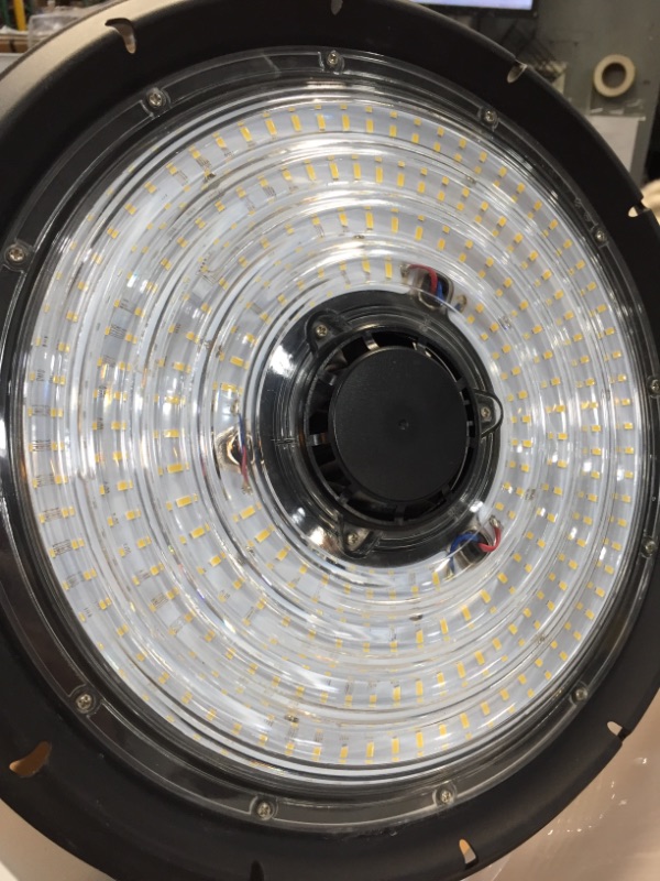 Photo 3 of **PARTS ONLY * *Commercial Electric 16 in. 750-Watt Equivalent Integrated LED Dimmable Black High Bay Light, 5000K