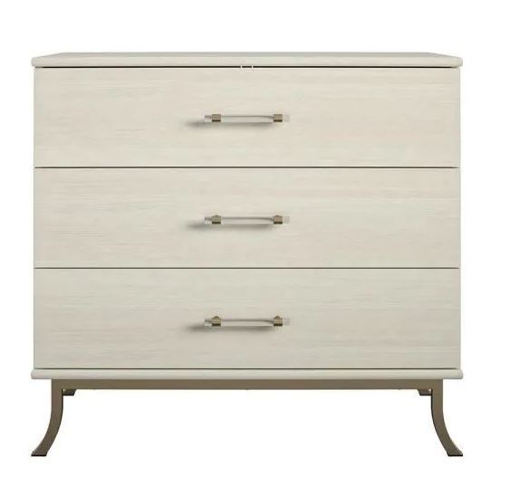 Photo 1 of **MISSING COMPONENTS**
Monarch Hill Clementine 3-Drawer Ivory Oak Dresser (32.95 in. H x 35.59 in. W x 17.91 in. D