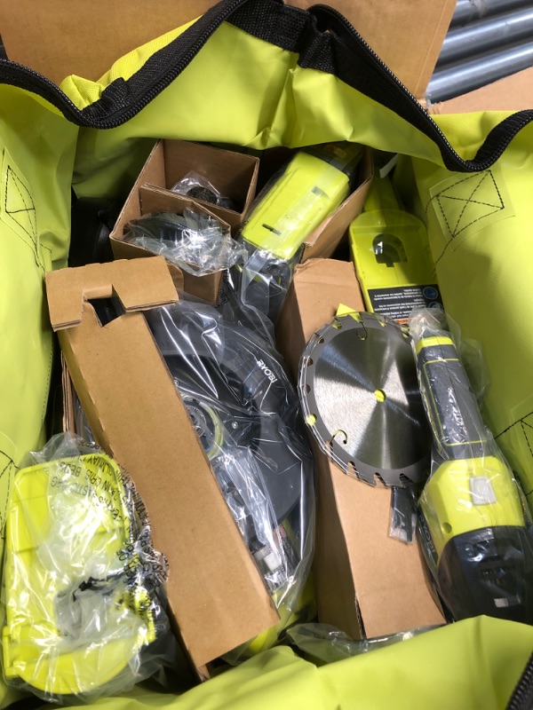 Photo 5 of **NEW**, **NEVER USED***
Ryobi P1819 18V One+ Lithium Ion Combo Kit (6 Tools: Drill/Driver, Impact Driver, Reciprocating Saw, Circular Saw, Multi-Tool, LED Worklight, 4.0 Ah &
