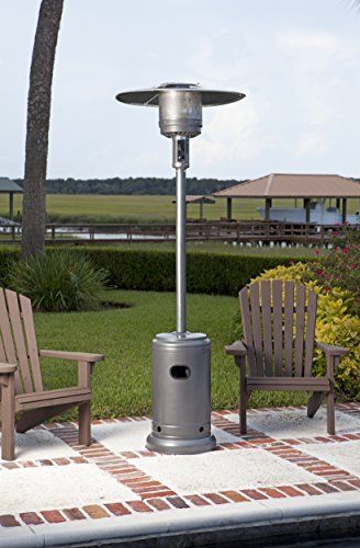 Photo 1 of **PREVIOUSLY OPENED**, **NEW**
AmazonBasics Slate Grey Commercial Patio Heater
