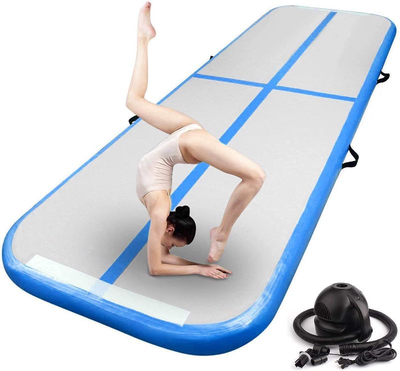 Photo 1 of **USED**
FBSPORT 13ft/16ft/20ft/23ft/26ft Inflatable Air Gymnastics Mat Training Mats 4/8 inches Thickness Gymnastics Tracks for Home Use/Training/Cheerleading/Yoga/Water with Pump
