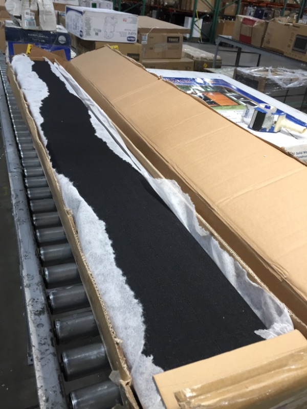 Photo 1 of **BOX 2 OF 2***, *****RAILS ONLY*****
HomeLife Premiere Classics 51" Tall Platform Bed with Cloth Headboard and Slats - Queen (Black Linen)