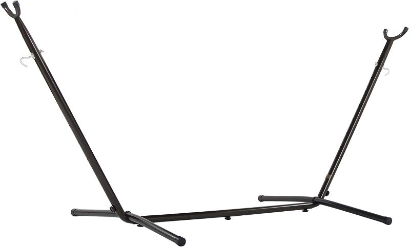 Photo 1 of **USED**
Vivere Universal Space-Saving Steel Hammock Stand with Oil Rubbed Bronze Finish, 9-Feet, Brown
