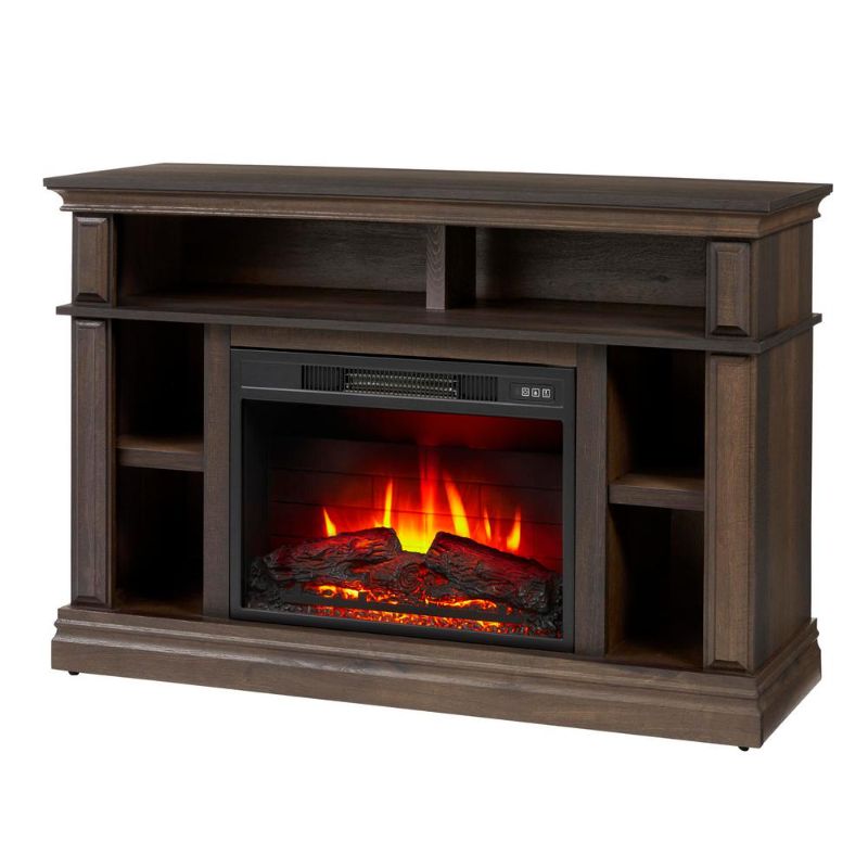 Photo 1 of **NEW**, ***FACTORY/STRAPPED/SEALED***
StyleWell Wolcott 48 in. Media Console Electric Fireplace in Brown Oak
