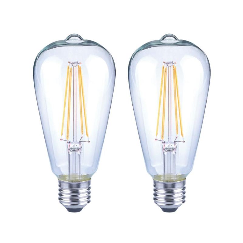 Photo 1 of ***SOLD AS IS***
EcoSmart 40-Watt Equivalent ST19 Dimmable Clear Glass Filament Vintage Edison LED Light Bulb Soft White 4 (2-Pack)
