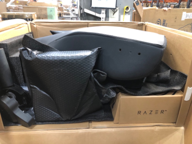 Photo 6 of Razer Iskur Gaming Chair: Ergonomic Lumbar Support System - Multi-Layered Synthetic Leather Foam Cushions - Engineered to Carry - Memory Foam Head Cushion - Black
