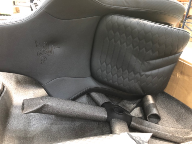 Photo 1 of Razer Iskur Gaming Chair: Ergonomic Lumbar Support System - Multi-Layered Synthetic Leather Foam Cushions - Engineered to Carry - Memory Foam Head Cushion - Black

