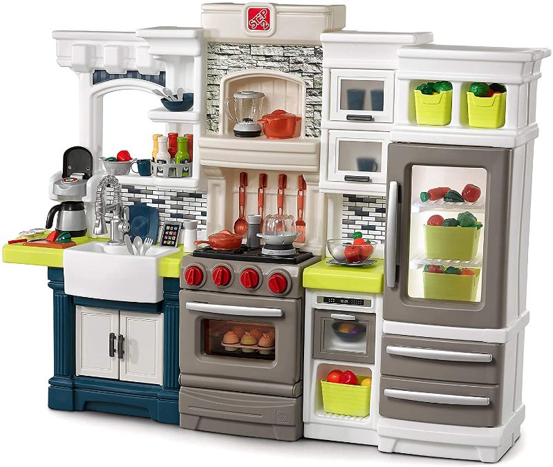Photo 1 of BOX 1 OF 3 ONLY! INCOMPLETE! NEEDS 2 OTHER BOXES TO BE COMPLETE***
Step2 Elegant Edge Kitchen | Large Kids Kitchen Playset with Realistic Lights & Sounds | Over 70-Pc Play Food & Toy Accessories Set Included
