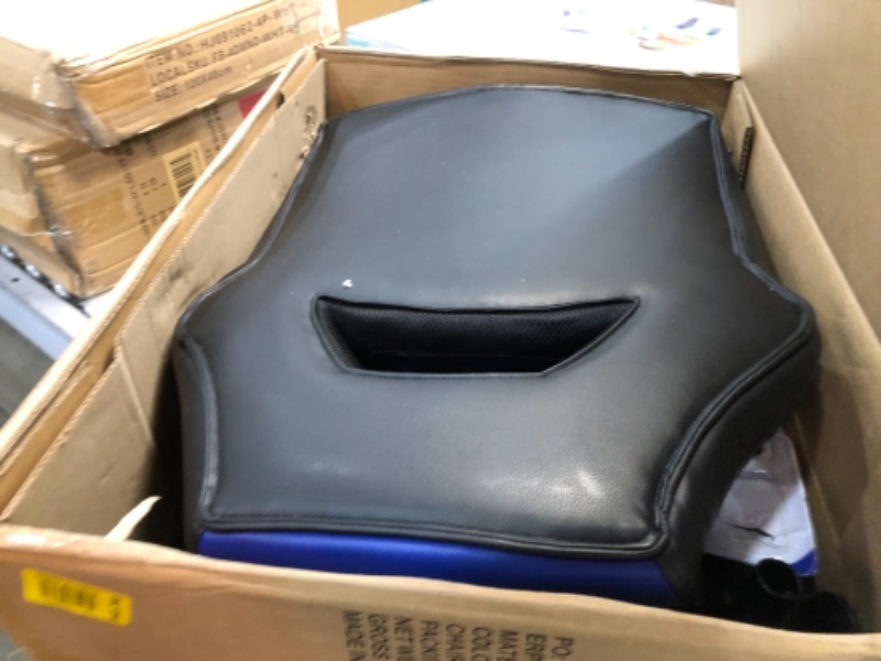 Photo 4 of **INCOMPLETE*** Black & Blue E-sport Leather Computer Gaming Chair 42.5-46.5 inches
