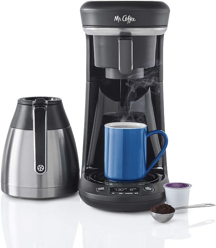 Photo 1 of ***USED***
Mr. Coffee® Pod + 10-Cup Space-Saving Combo Brewer, Black