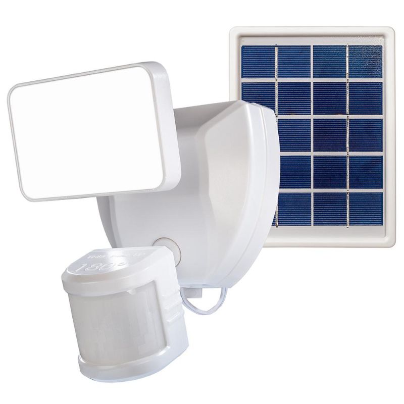 Photo 1 of ***USED***
SECUR360 Voice Activated Wi-Fi Connected White Motion Activated Solar Operated Integrated LED Outdoor Security Flood Light
