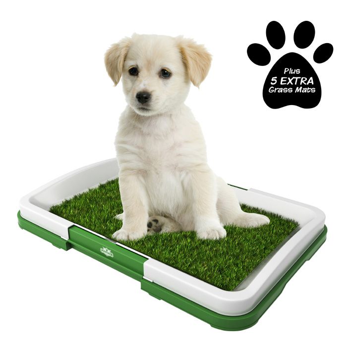 Photo 1 of ***LIGHTLY USED***
Petmaker 80-ST403-5XPADS Puppy Potty Trainer Artificial Grass Mat & Tray, White & Green