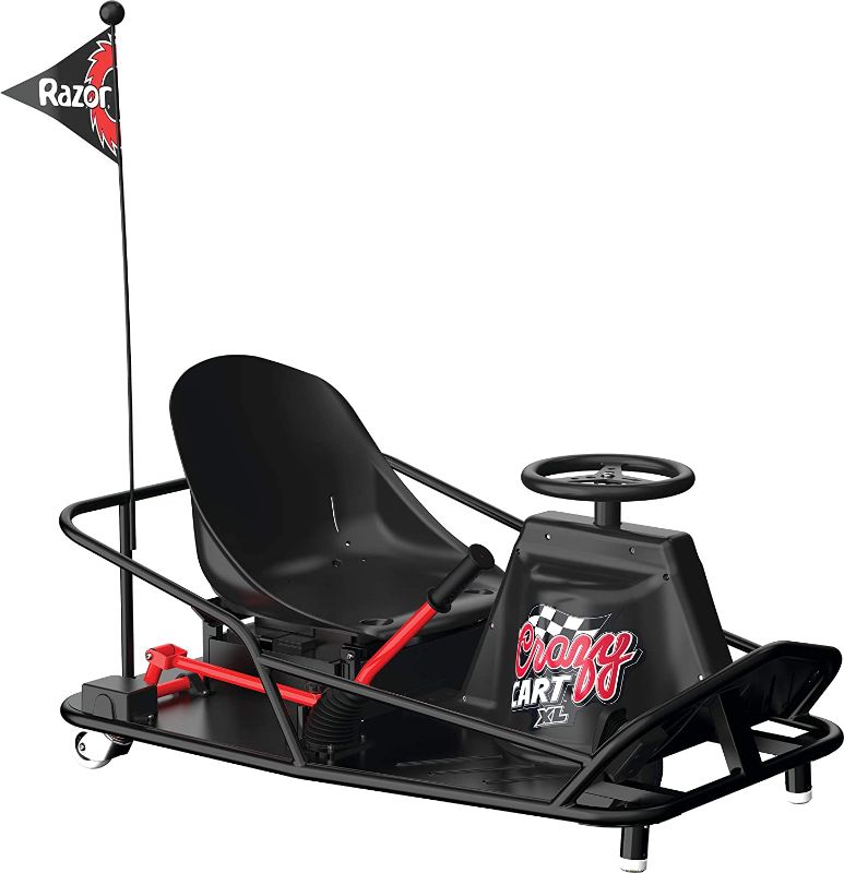 Photo 1 of ***DAMAGED STEERING WHEEL***
Razor Crazy Cart XL - 36V Electric Drifting Go Kart - Variable Speed, Up to 14 mph, Drift Bar for Controlled Drifts, Adult-Size Fun