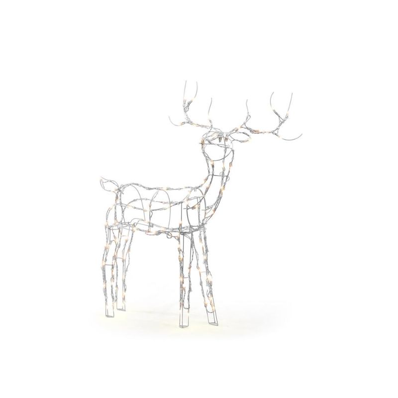 Photo 1 of ***SOLD AS IS***
Home Accents Holiday 52 in. LED 120-Light Wire Reindeer Outdoor Christmas Decor
