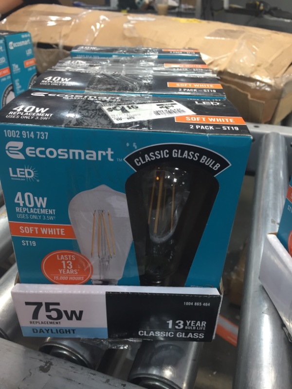 Photo 2 of ***SOLD AS IS***
EcoSmart 75-Watt Antique Edison Dimmable Vintage Style LED Light Bulb 4 (2-Pack)
