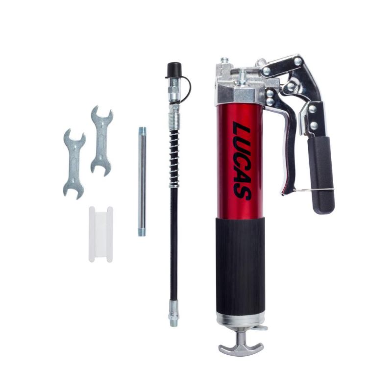 Photo 1 of ***MISSING COMPONENTS***
Lucas Oil Industrial Duty 2-Way Pistol Lever Grease Gun
