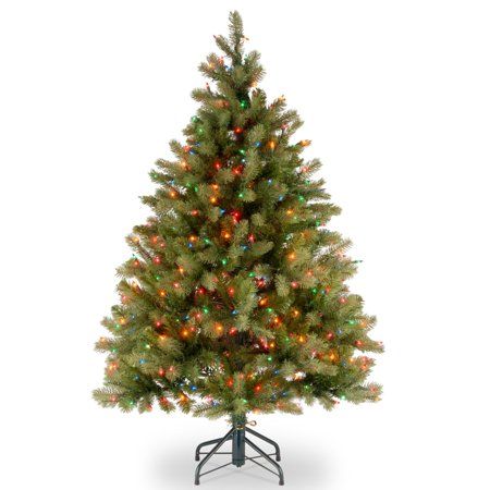 Photo 1 of 4.5’ Pre-Lit Downswept Douglas Fir Artificial Christmas Tree