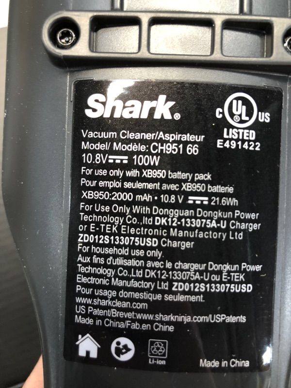 Photo 5 of **PARTS ONLY** Shark UltraCyclone Pet Pro+ Cordless Handheld Vacuum
model: CH951 66