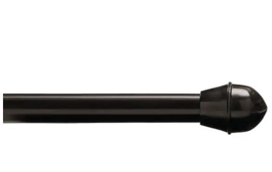 Photo 1 of 48 in. - 84 in. Oil Rubbed Bronze Standard Cafe Rod 5/8 in. Dia
