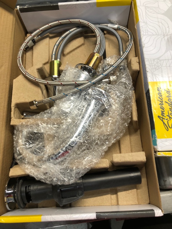 Photo 1 of American Standard Rumson 8 in. Widespread 2-Handle Bathroom Faucet in Polished Chrome
**missing components***