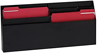 Photo 1 of Rubbermaid 96060 Optimizerst six-Pocket Wall-Mount or Desk Organizer, Plastic, Black ***MINOR DAMAGE***