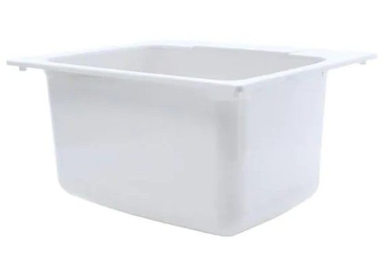 Photo 1 of 22 in. x 25 in. x 13.75 in. Molded Fiberglass Drop in Utility Sink in White
