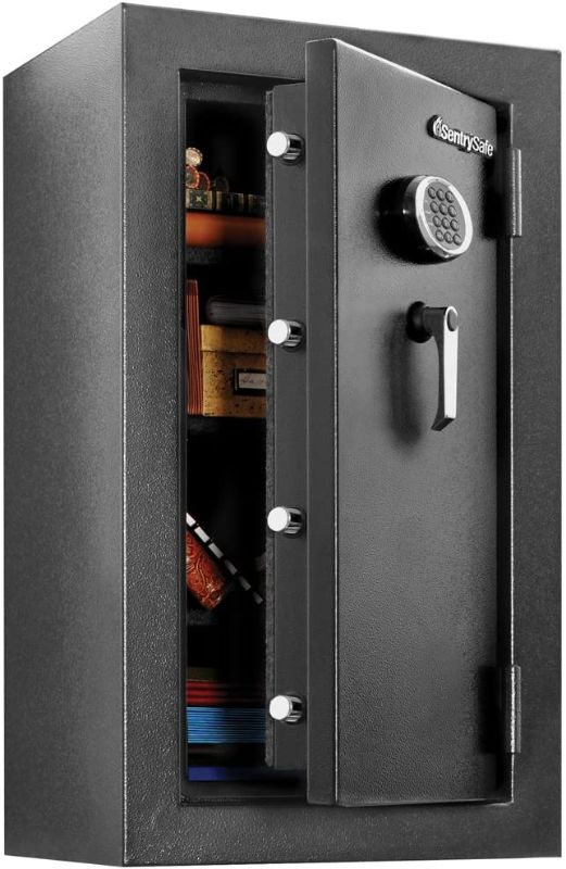 Photo 1 of **PARTS ONLY** DOES NOT HAVE ACCESS CODE, UNABLE TO OPEN**
SentrySafe EF4738E Fireproof Waterproof Safe with Digital Keypad, 4.71 Cubic Feet , Black
