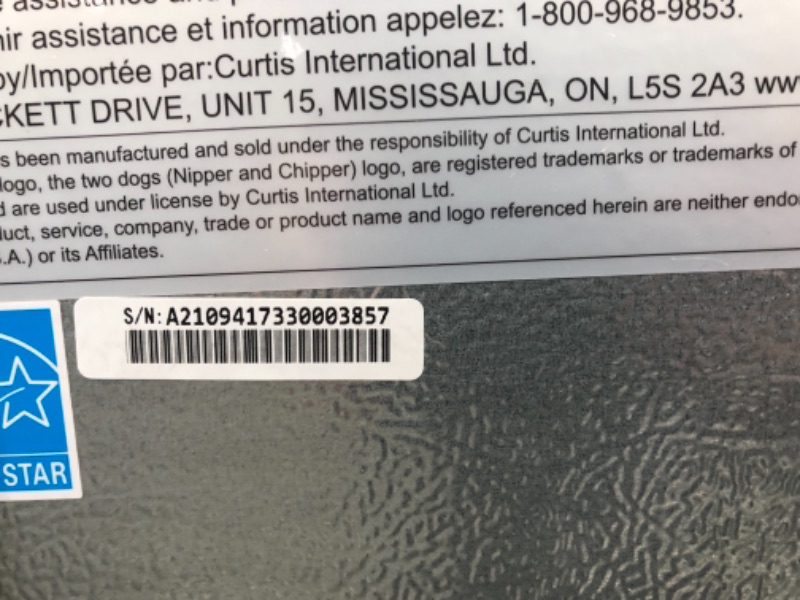 Photo 4 of **SMALL DENT ON BACK OF FRIDGE**
RCA RFR322-B RFR322 3.2 Cu Ft Single Door Mini Fridge with Freezer, Platinum, Stainless
