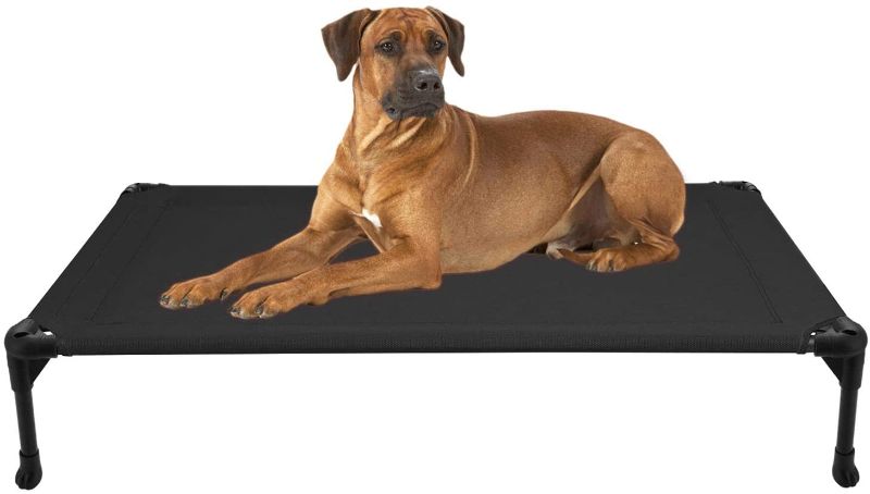 Photo 1 of **SIMILAR TO STOCK PHOTO**
Veehoo Cooling Elevated Dog Bed, Portable Raised Pet Cot with Washable & Breathable Mesh, No-Slip Rubber Feet for Indoor & Outdoor Use, Large, Black
