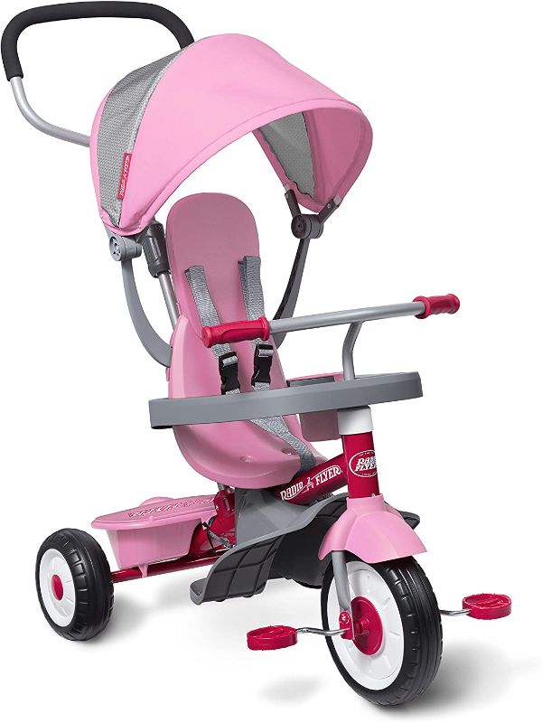 Photo 1 of **MISSING HARDWARE**
Radio Flyer 4-in-1 Stroll 'N Trike Pink, 19.88" x 35.04" x 40.75"
