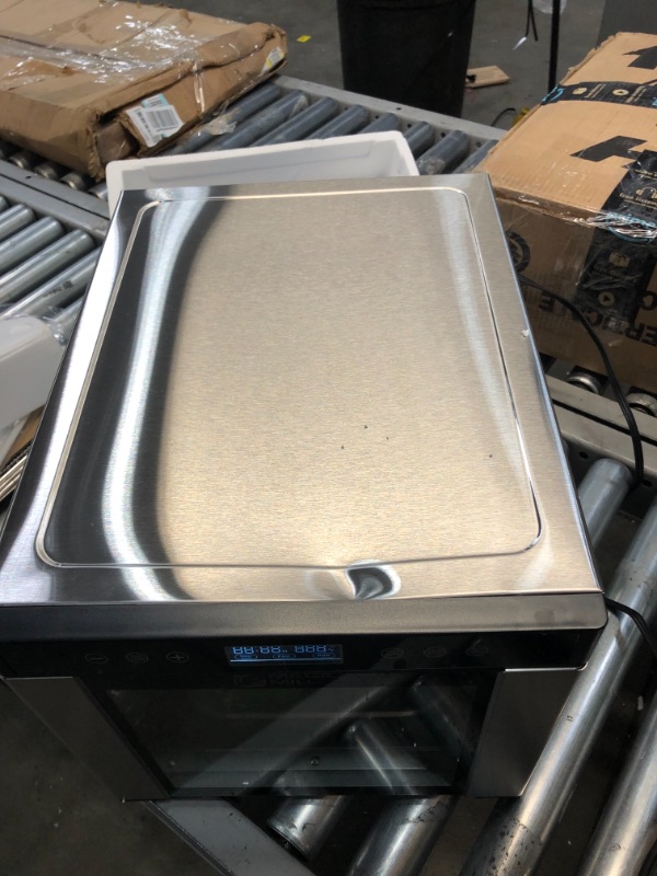 Photo 3 of **DENT ON TOP OF DEHYDRATOR**
Magic Mill Food Dehydrator Machine | 7 Stainless Steel Trays | Dryer for Jerky, Dog Treats, Herb, Meat, Beef, Fruit | Keep Warm Function, Digital Timer and Temperature Control, Equipped Safety Over-Heat Protection, ETL Approv