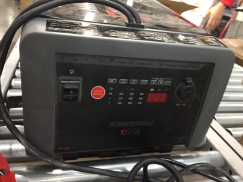 Photo 4 of **DOES NOT POWER ON WHEN PLUGGED IN TO POWER OUTLET**
Schumacher DSR124 DSR ProSeries Fully Automatic Battery Charger with Engine Starter Boost, and Maintainer- 330 Peak Amp, 6V/12V/24V - for SUVs, Trucks, and Large Engines and Automotive Shop/Dealer Use
