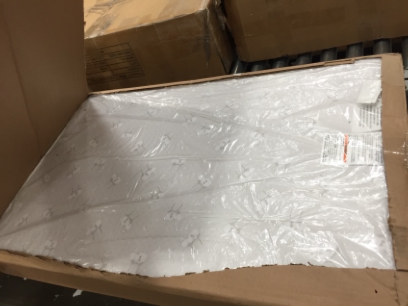 Photo 2 of **DAMAGE TO MATTRESS**
Delta Children Serta SleepTrue Mini Crib Mattress, Premium Sustainably Sourced Fiber Core, Hypoallergenic & Waterproof Cover, Greenguard Gold Certified - Made in USA, White
