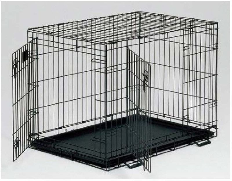 Photo 1 of MidWest LifeStages Double Door Collapsible Wire Dog Crate, 48 inch